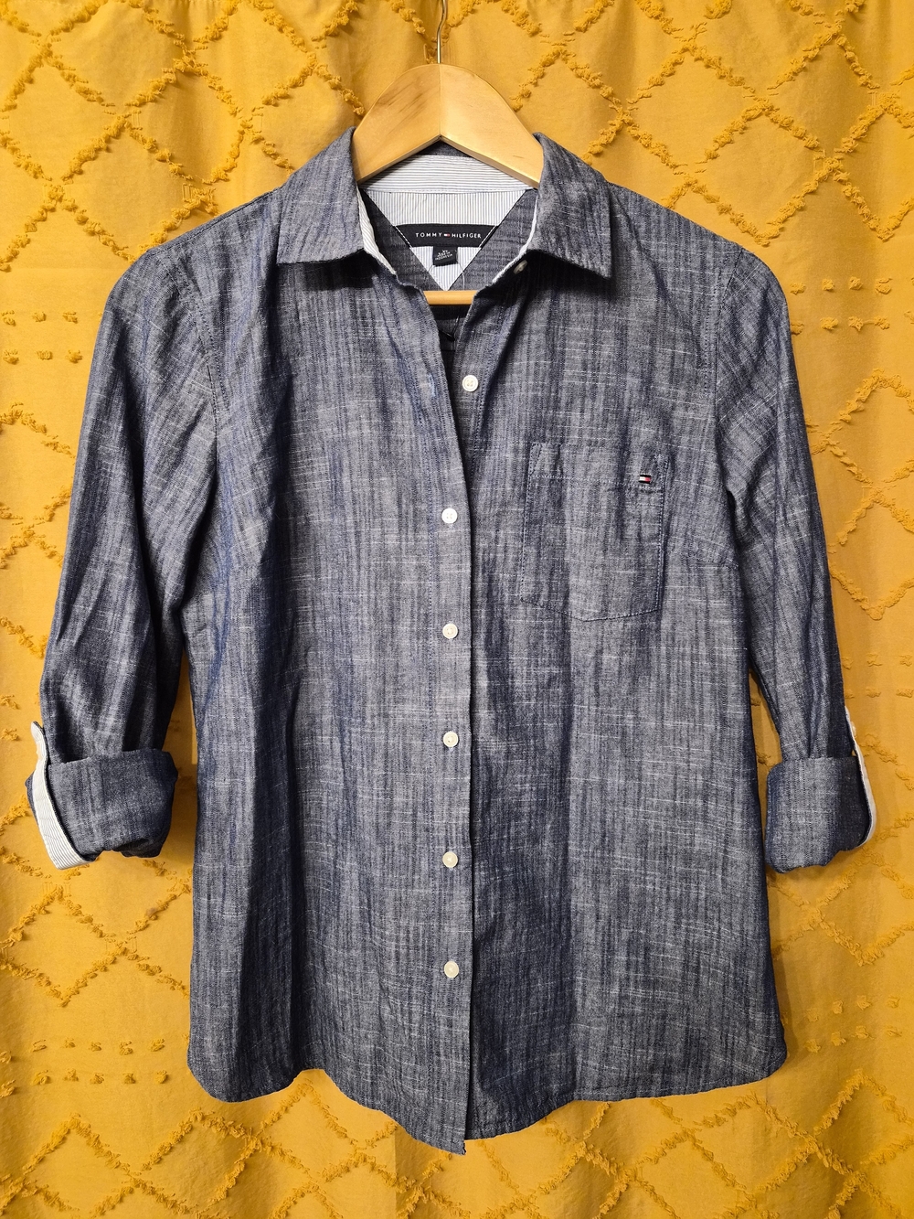 Tommy Hilfiger Blue Denim Button Down Shirt